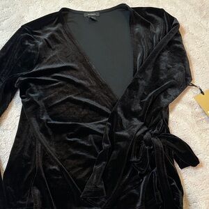 Halogen Charcoal Velvet Dress